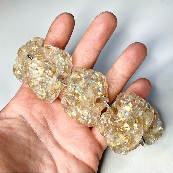 Jewelry - Vintage Confetti Lucite Bracelet Chunky 1950’s Original Amazing